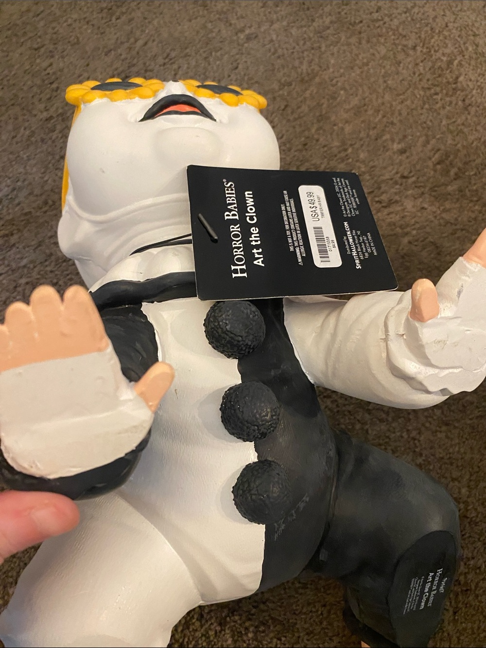 SPIRIT Terrifier Art the Clown Horror Babies Prop With Yellow Sunflower Shades - Picture 5 of 5
